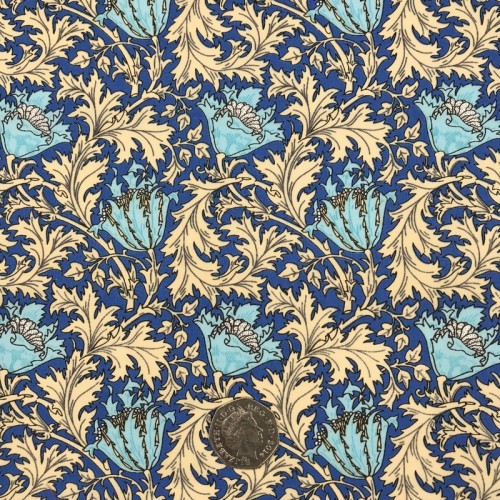 Cotton Lawn - 0164/SI/D - Light Blue and Ivory